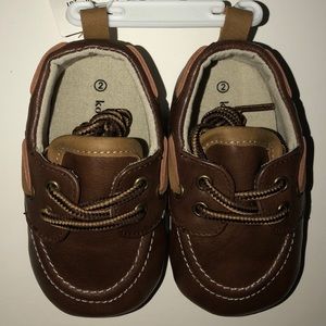 Infant KOALABABY Soft Brown Boat Shoes NEW SZ 2